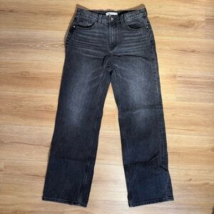 Zara Black Gray Wide Leg Baggy Jeans Women’s Size 8